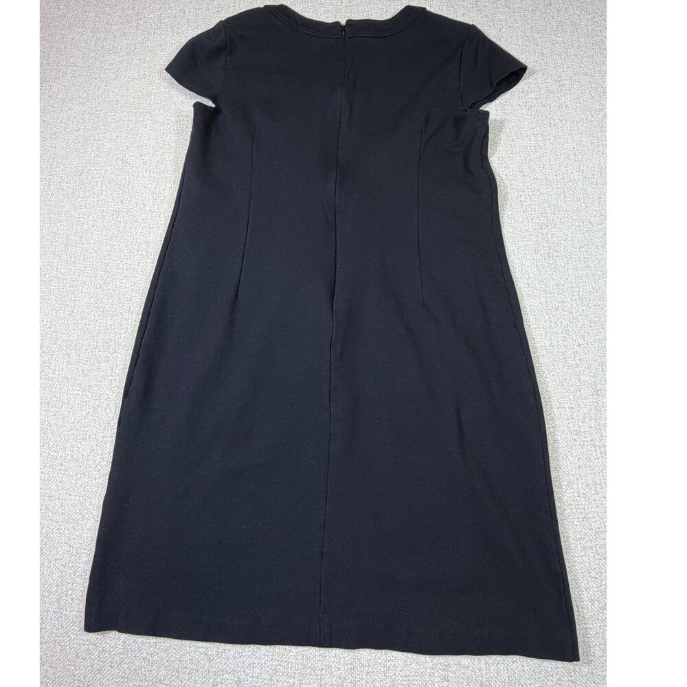 Talbots Women 12 Black Shift Casual Travel, Everyday, Resort Short Sleeve Dress